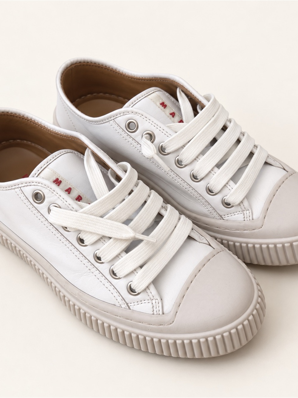 Marni Pablo White Leather Sneakers EU 36 with box